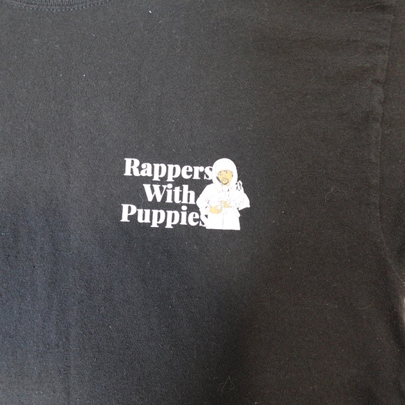 Dog Limited “Rappers With Puppies” Graphic T-Shirt Black Size Medium - Picture 2 of 4